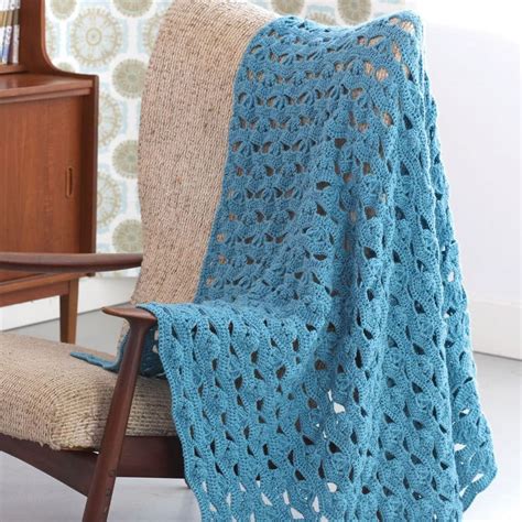 Patons Light And Airy Afghan Free Crochet Pattern | Lyns Crafts