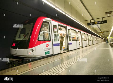 metro, Barcelona, Spain, station, rail, subway, train, symbol, TMB Stock Photo, Royalty Free ...