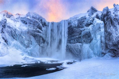 Skogafoss waterfall in the winter | Jin Gong | Flickr