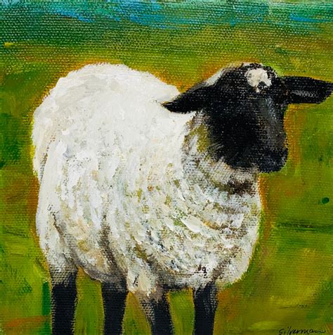 ORIGINAL PAINTING: Black Faced Sheep by Delaware | Etsy