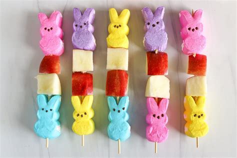 Easter Peeps and Apple Skewers - The Produce Moms