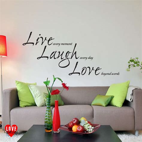 Live Laugh Love wall art quote wall sticker