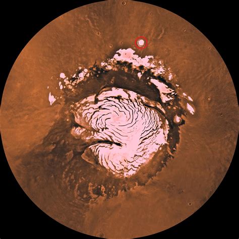 ยาน Mars Express ถ่ายภาพ Korolev Crater แอ่งหิมะบนดาวอังคาร