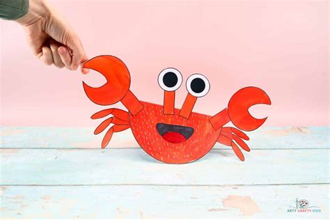 Rocking Paper Crab Craft - Arty Crafty Kids