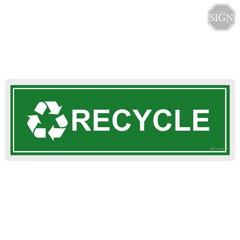 Recycle Sign - Laminated Signage - 4 x 11 inches | Lazada PH