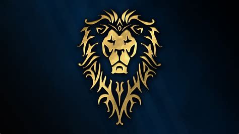 1920x1200px | free download | HD wallpaper: gold lion logo, cinema, golden, game, Warcraft, blue ...