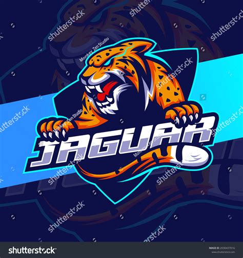 Angry Jaguar Leopard Mascot Esport Logo Stock Vector (Royalty Free ...