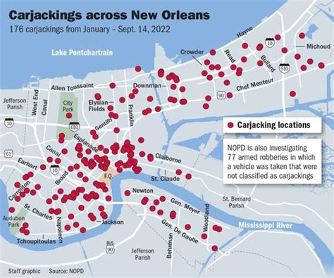 Carjackings are on the rise again in New Orleans; this map tracks where | Crime/Police | nola.com