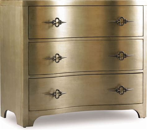 Sanctuary Gold 3 Drawer Shaped Front Chest by Hooker | 1StopBedrooms