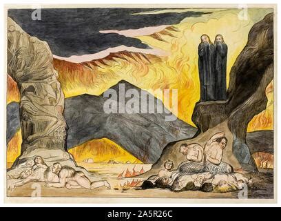 William Blake - Illustration Dante S Divine Comedy Hell Stock Photo - Alamy