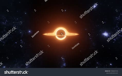 Black Hole Glowing Ring Realistic Illustration Stock Illustration 1596057310 | Shutterstock