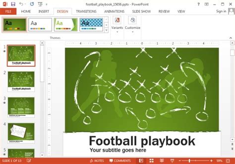 Animated Football PowerPoint Template