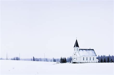 Old Fashioned Steeple Church In Winter Photograph by Corey Hochachka ...