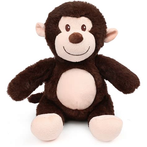 8 Inches Monkey Stuffed Animals, Soft Cuddly Monkey Plush Toy for Kids, Toddlers, Newborn ...