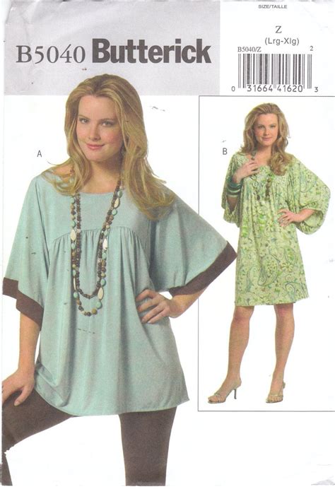 Tunic Sewing Patterns Easy Sewing Pattern For Womens Plus Size Loose Fitting Pullover ...