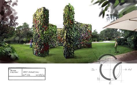 Free Standing Hydroponic Plant Wall Proposal for Park or Botanical ... | Vertical garden ...