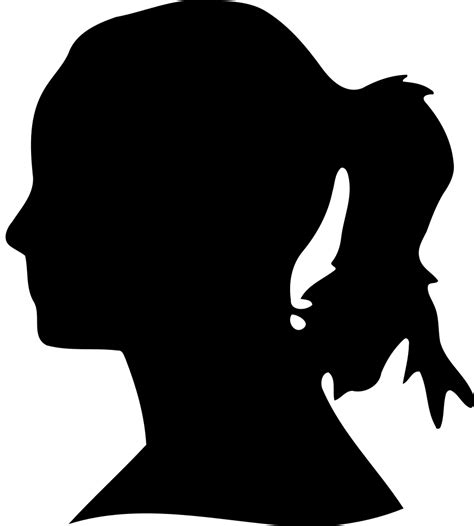 OnlineLabels Clip Art - Woman's head silhouette 4