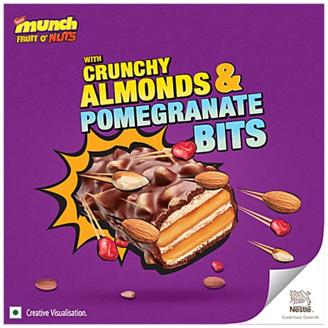 Buy Nestle Munch - Fruit O' Nuts Chocolate Coated Crunchy Wafer Bar ...