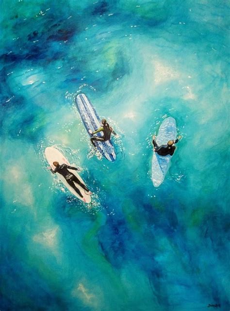 Surfers Painting (With images) | Surf painting, Surfer painting, Ocean ...