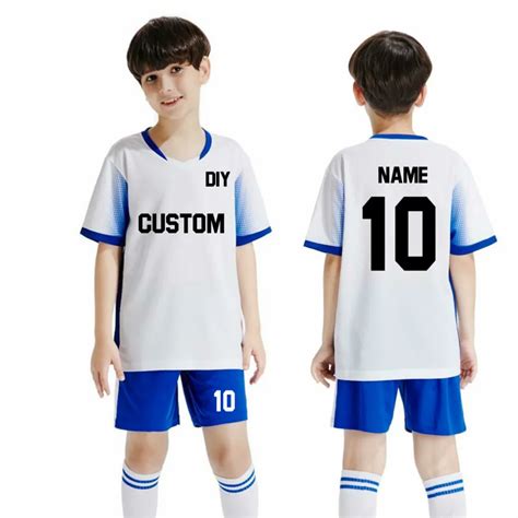 Youth Kids Soccer Jerseys Set Uniforms Football Clothes Sports Kit ...