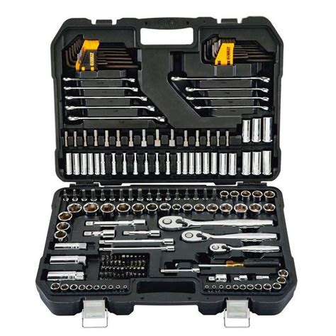 Dewalt SAE/Metric Mechanics Tool Set (200-Piece) With Case | Mechanics tool set, Mechanic tools ...