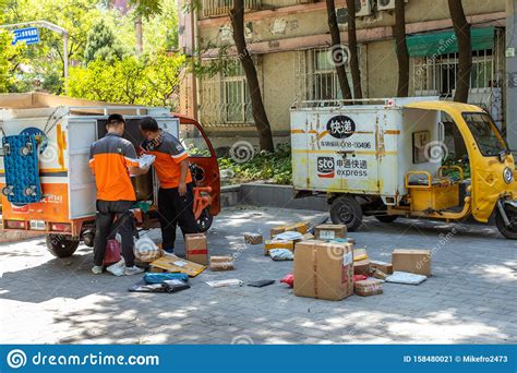 Beijing, China - August 17, 2019. China Post Delivery. the Chinese ...