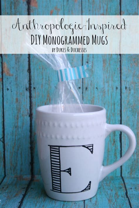 DIY Personalized Mugs | Anthropologie Inspired Monogrammed Mugs