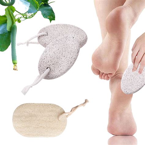 Buy Natural Pumice Stone for Feet,2 Pack White Foot Pumice Stone for Feet with 100% Natural ...