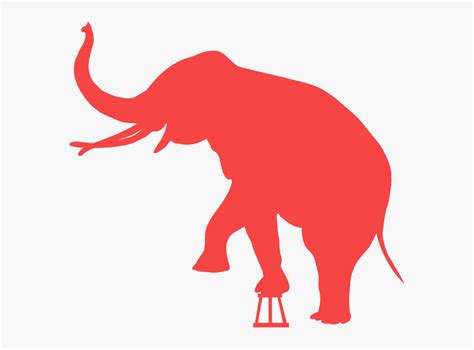 Red Elephant Silhouette , Free Transparent Clipart - ClipartKey