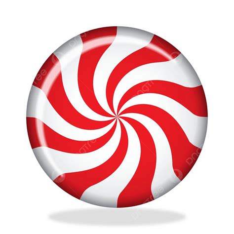 Peppermint Candy Isolated On White Perfect For Holidays Vector, Illustration, Object, Snack PNG ...