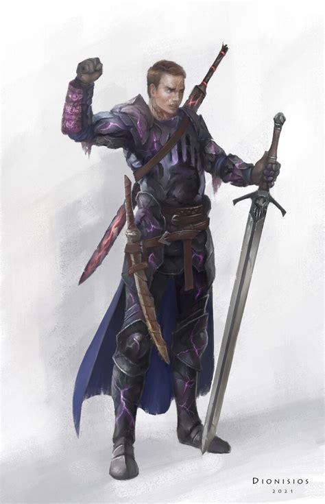 ArtStation - DnD commission: Human fighter/paladin