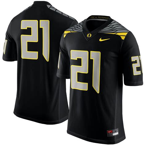 Nike Oregon Ducks Black #21 Limited Football Jersey