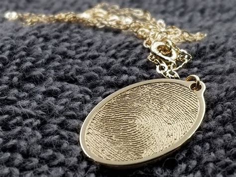 Memorial Fingerprint Necklace Memorial Gifts / Keepsake | Etsy | Fingerprint necklace ...