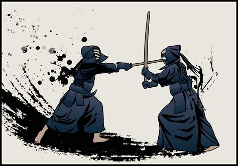 Fight By Kendo Sword 132509 Vector Art at Vecteezy