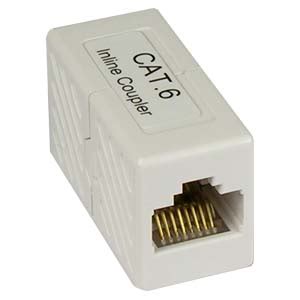 Cat6 In-Line Coupler - White - LexTec