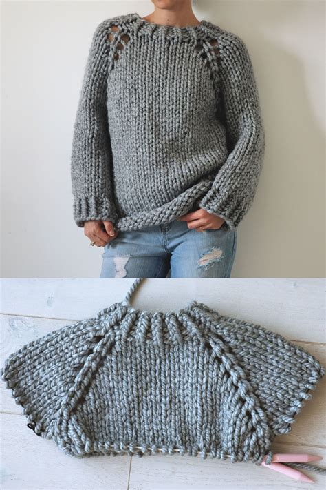 V Neck Sweater Knitting Pattern