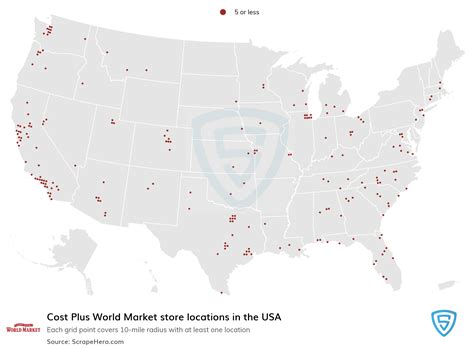 Number of Cost Plus World Market locations in the USA in 2024 | ScrapeHero