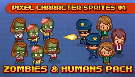 Toge Pixel Sprites - Zombie Apocalypse Pack Image Sequence, Pokemon, Hit Games, Female Human ...