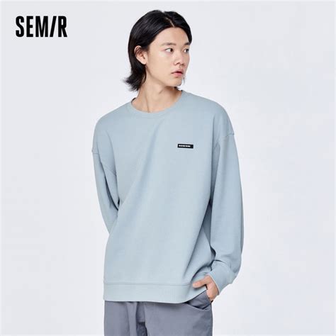 Semir เสื้อยืดผู้ชายที่เรียบง่าย2022ฤดูใบไม้ร่วงใหม่หลวมเสื้อกันหนาว ...