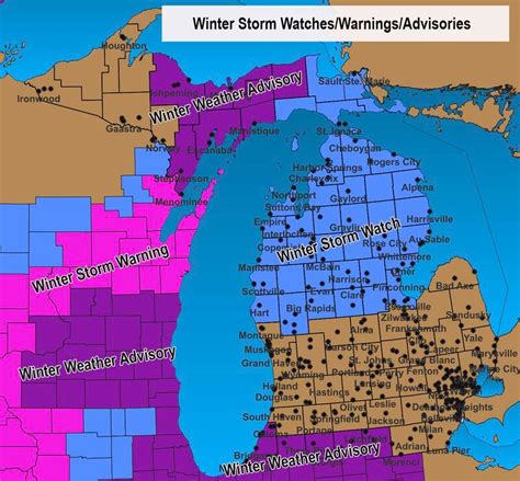 Winter Storm Watch issued for 36 Michigan counties for heavy snow ...