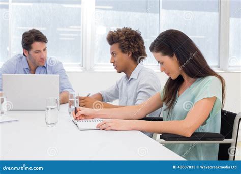 Attractive Casual Business People at Meeting Stock Image - Image of ...