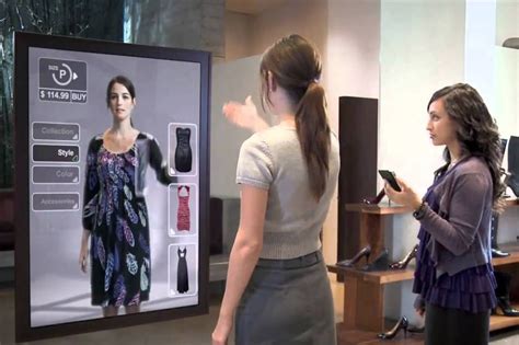 Interactive Smart Full Length Standing Dressing 3d Ar Virtual Fitting Room Mirror Buy Virtual ...