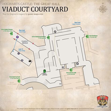 Viaduct Courtyard Map Hogwarts Legacy