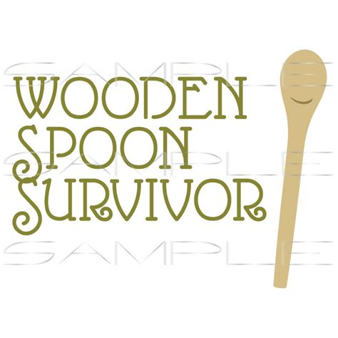 Wooden Spoon Survivor Printable PDF and SVG Cut File - Etsy