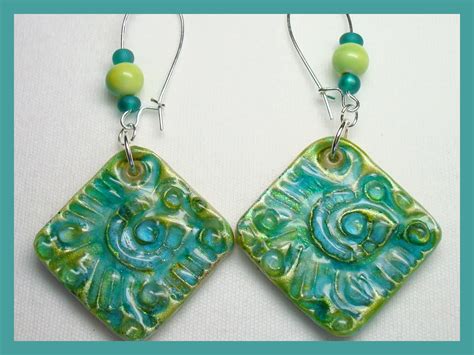 Beadazzle Me Polymer Jewelry: Polymer Clay Baroque Earrings
