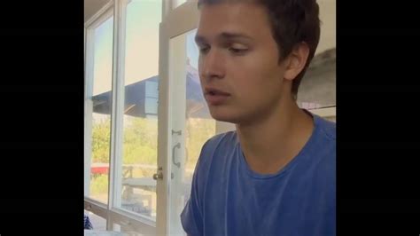 Ansel Elgort singing treat you better - by Shawn Mendes - YouTube