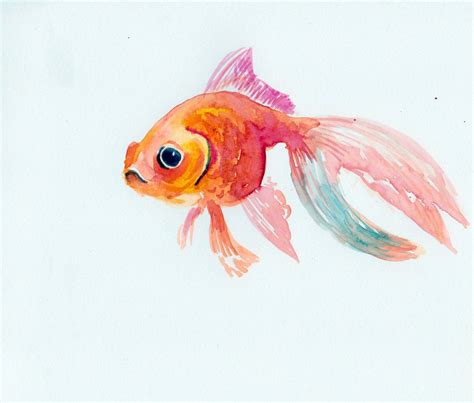 Goldfish original watercolor painting 8 X 10 | Etsy España | Watercolor art, Fish art, Art painting