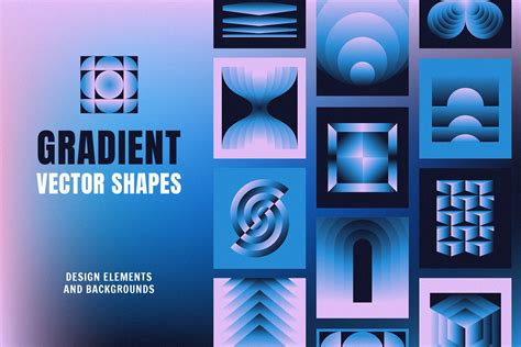 Gradient vector shapes | Background Graphics ~ Creative Market