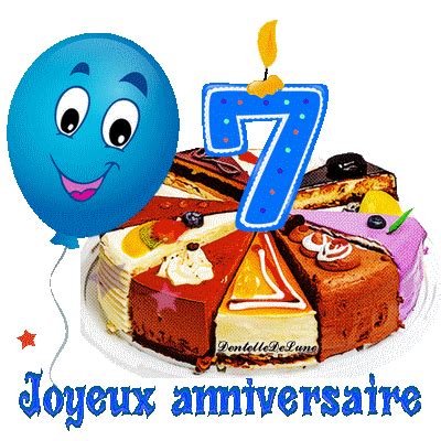 gif-anniversaire-7-ans - les gifs animés de dentelledelune Bisous Gif, Bon Mardi, Bon Weekend ...