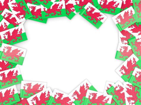 Flag frame. Illustration of flag of Wales